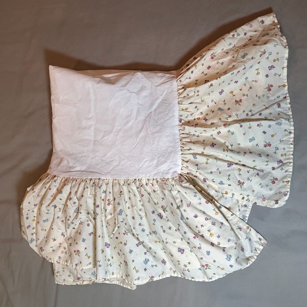 Vintage Classic Pooh Quilted Padded Crib Headboard Cover & Crib Skirt 1994 - Picture 4 of 10